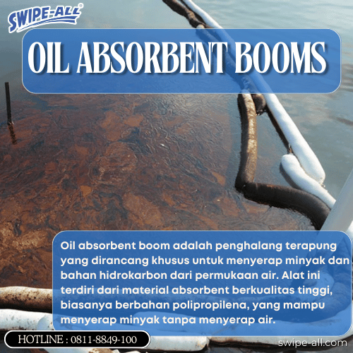 Swipe-all absorbent boom