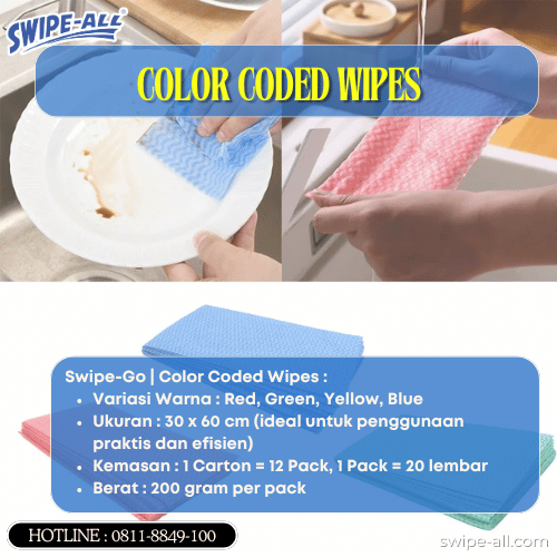 Color Coded Cleaning Cloths swipe-go
