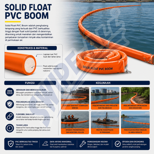 float solid pvc boom